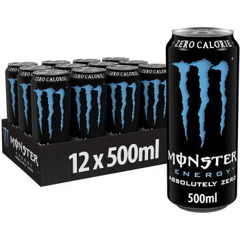 Monster Absolutely Zero Energy Drink 12x 500ml