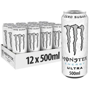 Monster Ultra White Zero Sugar Energy Drink 12x 500ml