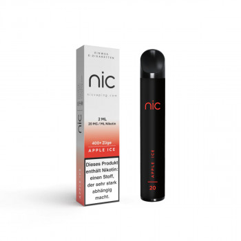 NIC E-Zigarette 20mg 400 Züge 400mAh NicSalt Apple Ice