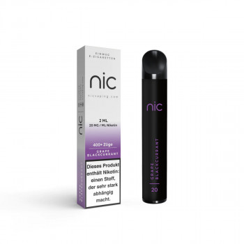 NIC E-Zigarette 20mg 400 Züge 400mAh NicSalt Grape Blackcurrant