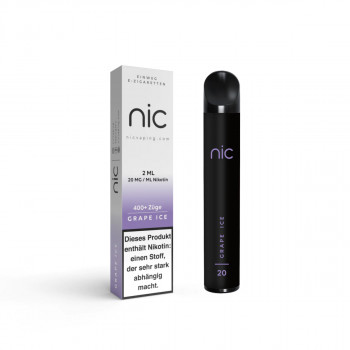 NIC E-Zigarette 20mg 400 Züge 400mAh NicSalt Grape Ice