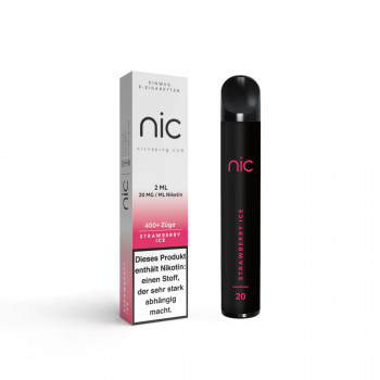 NIC E-Zigarette 20mg 400 Züge 400mAh NicSalt Strawberry Ice