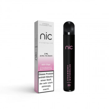 NIC E-Zigarette 20mg 400 Züge 400mAh NicSalt Strawberry Watermelon