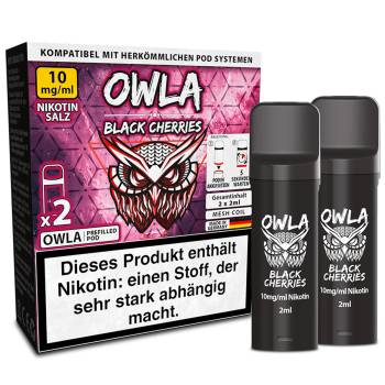 OWLA – Black Cherries – Prefilled Pod 2er Pack 10mg