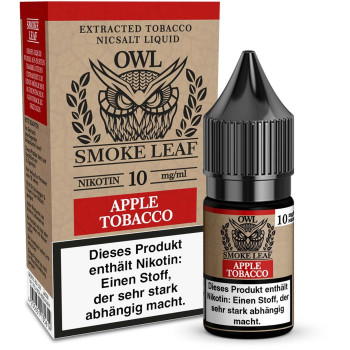 OWL Smoke Leaf Apple Tobacco NicSalt Liquid 10ml / 10mg