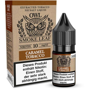 OWL Smoke Leaf Caramel Tobacco NicSalt Liquid 10ml / 10mg