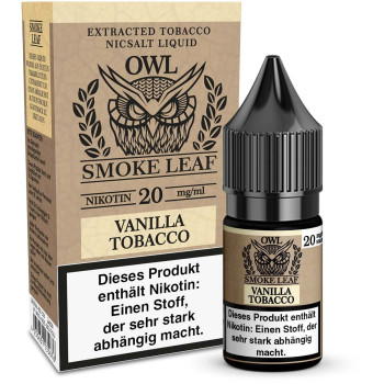 OWL Smoke Leaf Vanilla Tobacco NicSalt Liquid 10ml / 20mg