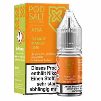 Orange Mango Lime NicSalt Liquid by Pod Salt Xtra 10ml / 10mg