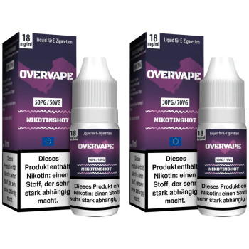 Overvape NicShot Nikotinshot 10ml / 20mg / 30PG/70VG