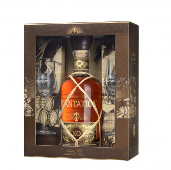 Plantation Barbados XO Extra Old 40% Vol. 700ml 20th Anniversary mit Geschenkverpackung mit 2 Gläsern Rum
