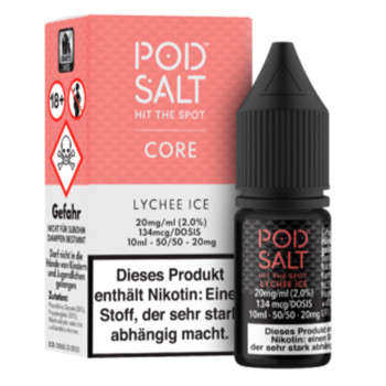 Lychee Ice 10ml NicSalt Liquid by Pod Salt