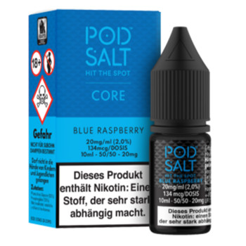Blue Raspberry 10ml NicSalt Liquid by Pod Salt