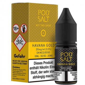 Havana Gold 20mg 10ml Liquid by Pod Salt