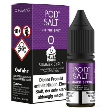 Summer Syrup - Fusions 10ml NicSalt Liquid by Pod Salt
