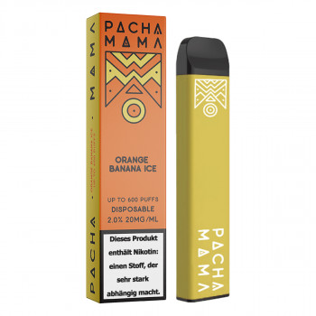 Pacha Mama E-Zigarette 20mg 600 Züge 450mAh NicSalt Orange Banana Ice