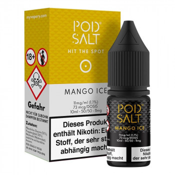 Mango Ice 11mg NicSalt 10ml Liquid by Pod Salt