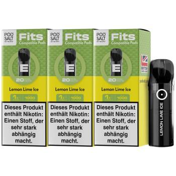 Pod Salt Fits – Lemon Lime Ice – Prefilled Pod 3er Pack