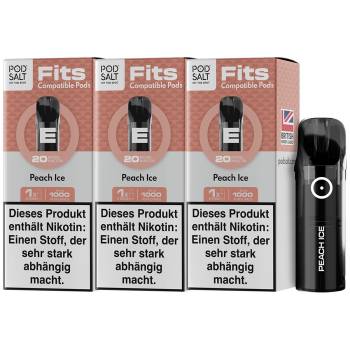 Pod Salt Fits – Peach Ice – Prefilled Pod 3er Pack
