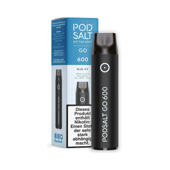 Pod Salt GO 600 E-Zigarette 20mg 600 Züge 400mAh NicSalt Blue Ice
