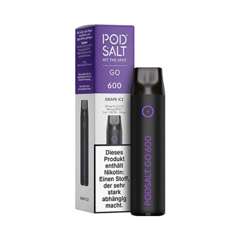Pod Salt GO 600 E-Zigarette 20mg 600 Züge 400mAh NicSalt Grape Ice