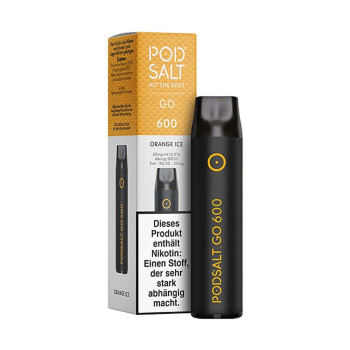 Pod Salt GO 600 E-Zigarette 20mg 600 Züge 400mAh NicSalt Orange Ice
