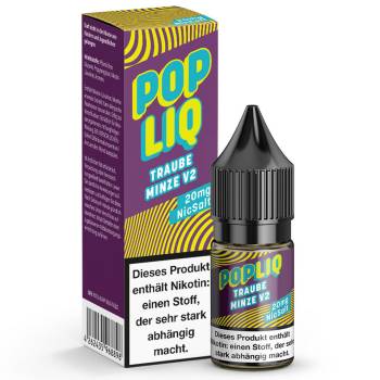 PopLiq Traube Minze V2 NicSalt Liquid 10ml / 20mg