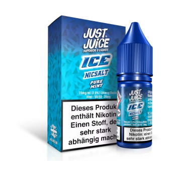 Pure Mint Ice 10ml 20mg NicSalt Liquid by Just Juice