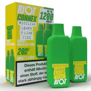 RIOT Squad Connex – Sicilian Lemon & Lime Fizz – Prefilled Pod 2er Pack 2ml 20mg