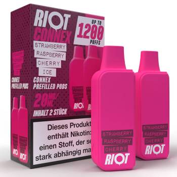 RIOT Squad Connex – Strawberry Raspberry Cherry Ice – Prefilled Pod 2er Pack 2ml 20mg