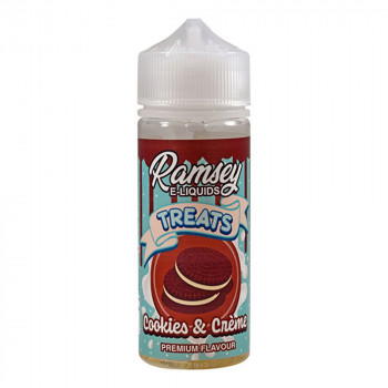 Cookies & Cream Treats 100ml Shortfill Liquid by Ramsey Cookies & Cream Treats 100ml Shortfill Liquid by Ramsey
