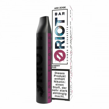 Riot Bar E-Zigarette 600 Züge 500mAh NicSalt Cherry Fizz