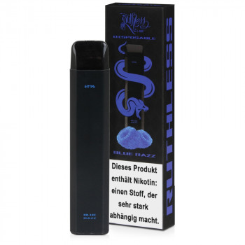 Ruthless E-Zigarette 20mg 600 Züge 500mAh NicSalt Blue Razz