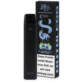 Ruthless E-Zigarette 20mg 600 Züge 500mAh NicSalt Blueberry on Ice Ruthless E-Zigarette 20mg 600 Züge 500mAh NicSalt Blueberry on Ice