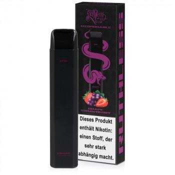 Ruthless E-Zigarette 20mg 600 Züge 500mAh NicSalt Grape Strawberry