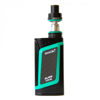 SMOK Alien Kit 220W TC TFV8 Baby Kit Schwarz-Cyan