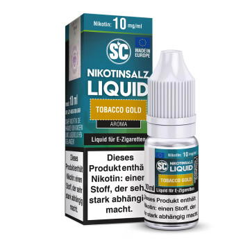 Tobacco Gold 10ml NicSalt Liquid by SC 10ml / 10mg