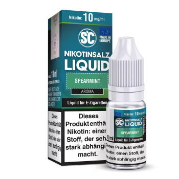 Spearmint 10ml NicSalt Liquid by SC