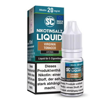 Virginia Tobacco 10ml NicSalt Liquid by SC