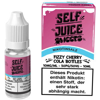 SELF Juice Fizzy Cherry Cola Bottles NicSalt Liquid 10ml / 10mg