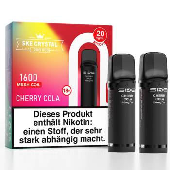 SKE Crystal Pro 800 – Cherry Cola – Prefilled Pod 2er Pack