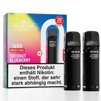 SKE Crystal Pro 800 – Coconut Blueberry – Prefilled Pod 2er Pack