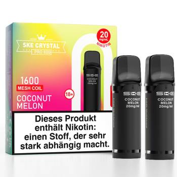 SKE Crystal Pro 800 – Coconut Melon – Prefilled Pod 2er Pack