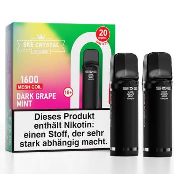 SKE Crystal Pro 800 – Dark Grape Mint – Prefilled Pod 2er Pack SKE Crystal Pro 800 – Dark Grape Mint – Prefilled Pod 2er Pack