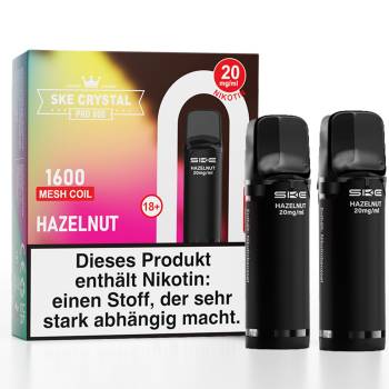 SKE Crystal Pro 800 – Hazelnut – Prefilled Pod 2er Pack
