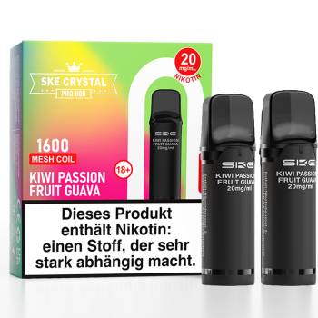 SKE Crystal Pro 800 – Kiwi Passion Fruit Guava – Prefilled Pod 2er Pack