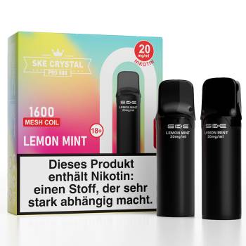 SKE Crystal Pro 800 – Lemon Mint – Prefilled Pod 2er Pack