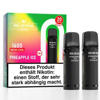 SKE Crystal Pro 800 – Pineapple Ice – Prefilled Pod 2er Pack