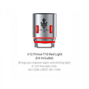 Smok TFV12 Prince Big Family Coils 3er Pack T10 Prince Red Light Decuple