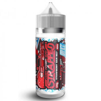 Strawberry Sour Belts on ICE (100ml) Plus e Liquid by Strapped Strawberry Sour Belts on ICE (100ml) Plus e Liquid by Strapped