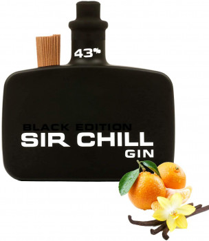 Sir Chill Gin Black Edition, belgischer Premium Dry Gin 43% - 500 ml